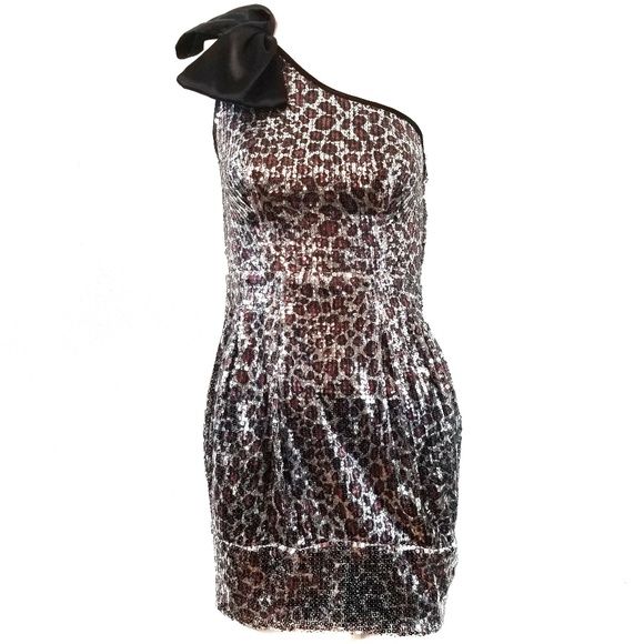 animal print sequin dress